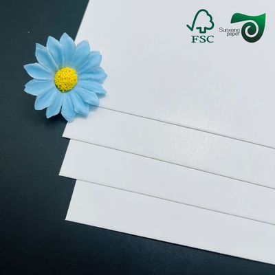 255gsm FSC Single Sided Coated Ivory White Cardboard  High Bulk Low Grammage Writing Friendly