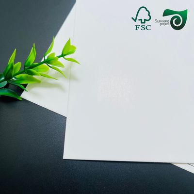 255gsm FSC Single Sided Coated Ivory White Cardboard  High Bulk Low Grammage Writing Friendly