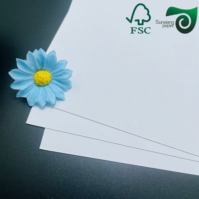 FSC Glossy Surface 1mm 1.5mm Thick White Back Duplex Board Grey Core 102cm 72cm