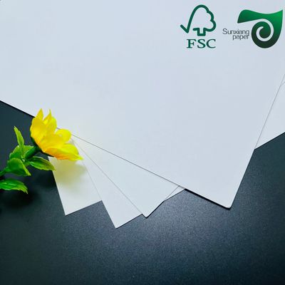 FSC Glossy Surface 1mm 1.5mm Thick White Back Duplex Board Grey Core 102cm 72cm