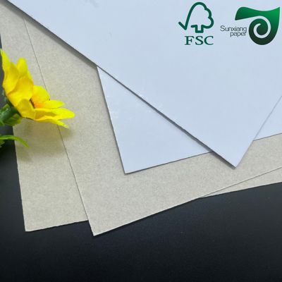 FSC 400gsm Two Ply Grey Back White Board High Stiffness Printable Packaging Cardboard