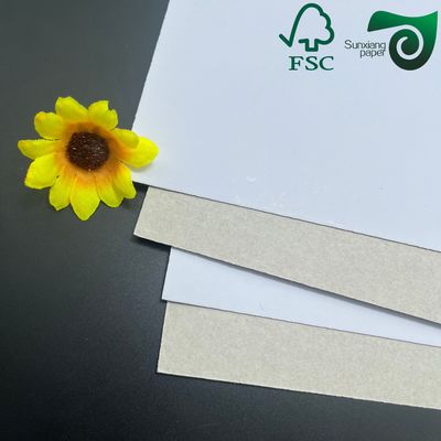 FSC Certified 500gsm Printable Hard Fold Duplex Board Grey Back  Ideal For Notebook Covers