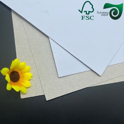 FSC Certified 500gsm Printable Hard Fold Duplex Board Grey Back  Ideal For Notebook Covers