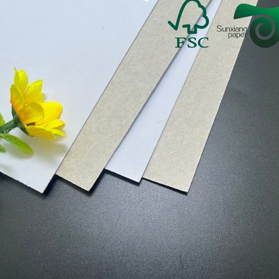 FSC Printable Hard Fold Duplex Board 230gsm White Front  Grey Back For Notebook Covers