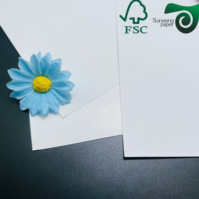 FSC 300gsm 350gsm Recyclable White C2S Coated Paper   Highly Polished Finish