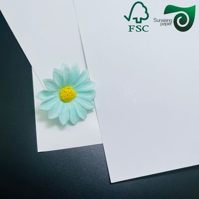 FSC 300gsm 350gsm Recyclable White C2S Coated Paper   Highly Polished Finish