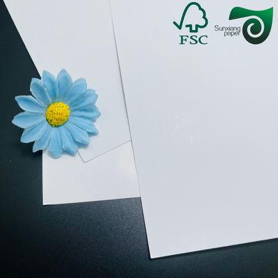 FSC 300gsm 350gsm Recyclable White C2S Coated Paper   Highly Polished Finish