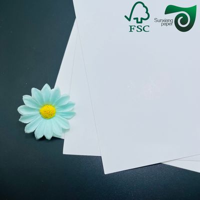 FSC 300gsm 350gsm Recyclable White C2S Coated Paper  Highly Polished Finish Art Paper