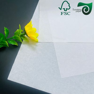 38gsm Food Grade White Greaseproof Paper High Temperature Resistant Virgin Wood Pulp