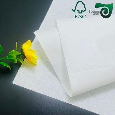 FSC Recyclable 28gsm White Food Grade Wrapping Paper For Straws  Cutlery Purity Virgin Wood Pulp