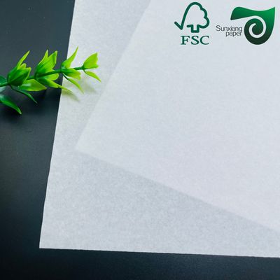 FSC Recyclable 28gsm White Food Grade Wrapping Paper For Straws  Cutlery Purity Virgin Wood Pulp