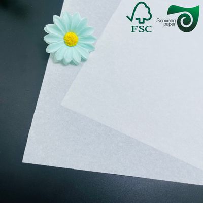 FSC 40gsm White Double Side Coated Greaseproof Paper 100% Virgin Wood Pulp