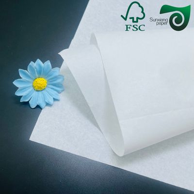 FSC 15gsm 17gsm White Translucent Tissue Paper Roll  For Fruit Wrapping