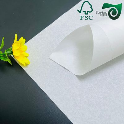 FSC Certified 24gsm 28gsm Recyclable White Packaging Paper For Drinks Straws Cutlery