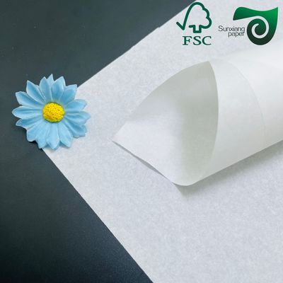 FSC Certified 24gsm 28gsm Recyclable White Packaging Paper For Drinks Straws Cutlery
