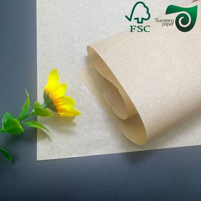 FSC Silicone Coated Greaseproof Baking Paper  55gsm 60gsm Brown White Food Safe Options