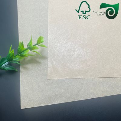 FSC 55gsm One Side Glossy MG Brown Kraft Paper Food Grade Wrapping Packaging Solution