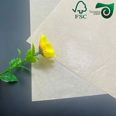 FSC 60gsm Unbleached Brown MG Food Grade Kraft Paper In Rolls Straw Base Kraft Paper