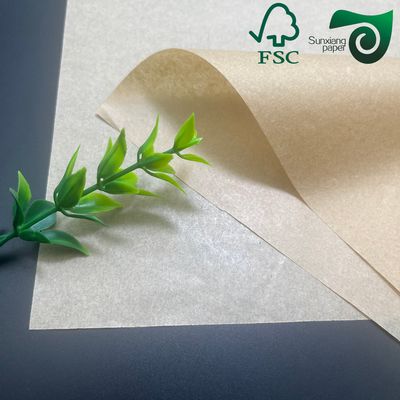 FSC 50gsm One Side Glossy MG Brown Kraft Paper Food Grade Wrapping Packaging Solution
