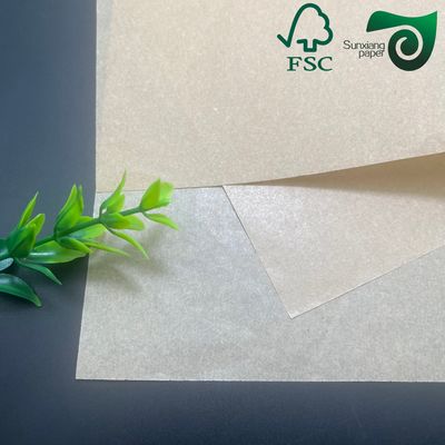 FSC 55gsm One Side Glossy MG Brown Kraft Paper Food Grade Wrapping Packaging Solution