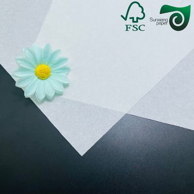 FSC 35gsm 40gsm Grade 3 Food Grade White Greaseproof Paper Rolls Wrapping Paper White