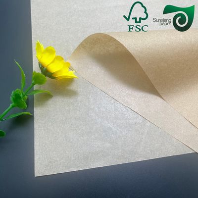 FSC Certified 55gsm 60gsm Silicone Coated Greaseproof Baking Paper Brown White