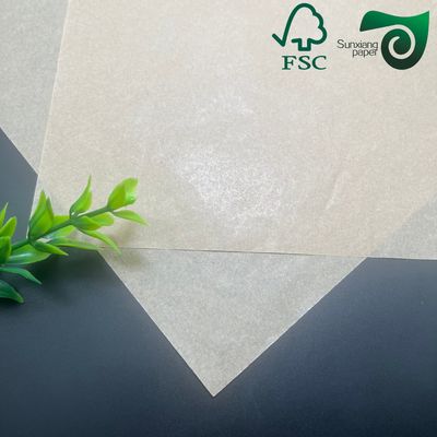 FSC Certified 55gsm 60gsm Silicone Coated Greaseproof Baking Paper Brown White