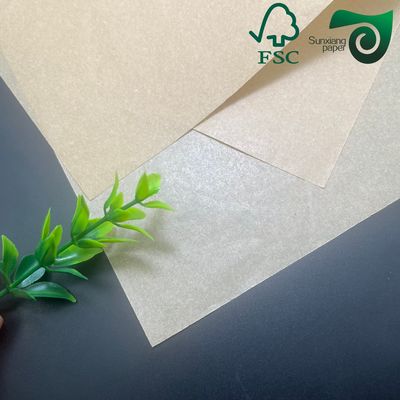 FSC Certified 55gsm 60gsm Silicone Coated Greaseproof Baking Paper Brown White