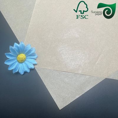 FSC Certified 15gsm 17gsm Translucent Glassine Paper Brown White