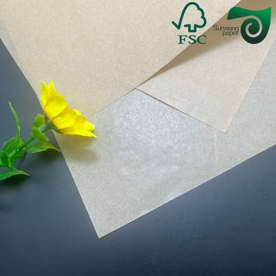 FSC Certified 15gsm 17gsm Translucent Glassine Paper Brown White