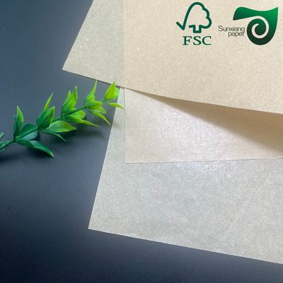 FSC Silicone Coated Greaseproof Baking Paper  55gsm 60gsm Brown White Food Safe Options