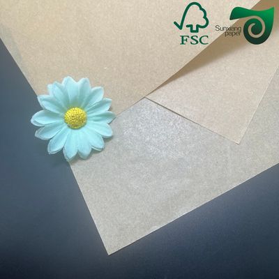 FSC Certified 15gsm 17gsm Translucent Glassine Paper Brown White