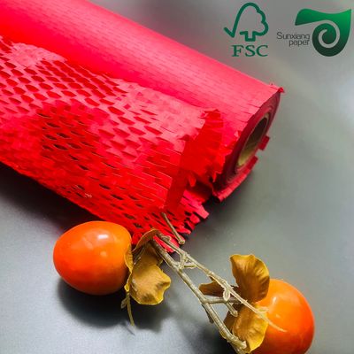 FSC Certified 50gsm Brown Honeycomb Wrap Eco Friendly Cushioning For E Commerce Fragile Items