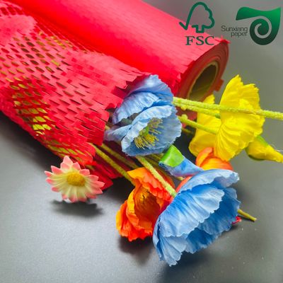 FSC 50gsm 80gsm Brown Honeycomb Wrap Eco Friendly Cushioning For E Commerce Fragile Items