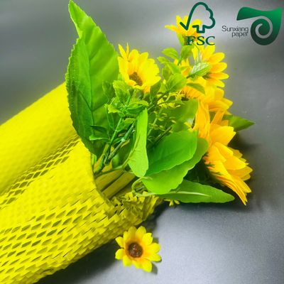 FSC Certified 50gsm Brown Honeycomb Wrap Eco Friendly Cushioning For E Commerce Fragile Items