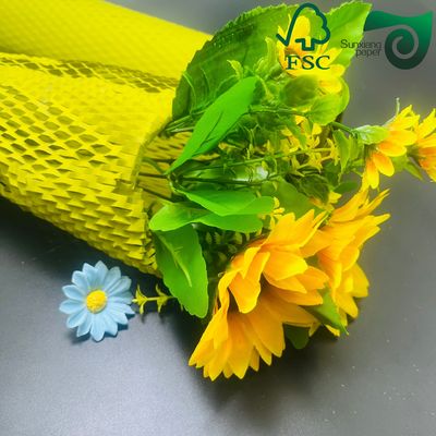 FSC Certified 80gsm Red Brown Honeycomb Wrap  Eco Cushion For E Commerce Fragile Items