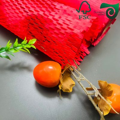 FSC Certified 80gsm Red Brown Honeycomb Wrap  Eco Cushion For E Commerce Fragile Items