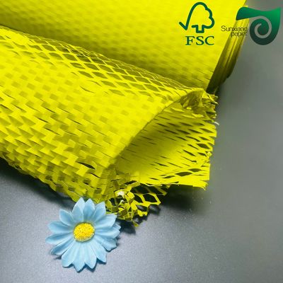 FSC Certified 80gsm Brown Honeycomb Paper Wrap Eco Cushion For E Commerce Fragile Items