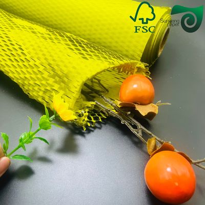 FSC Certified 80gsm Brown Honeycomb Paper Wrap Eco Cushion For E Commerce Fragile Items