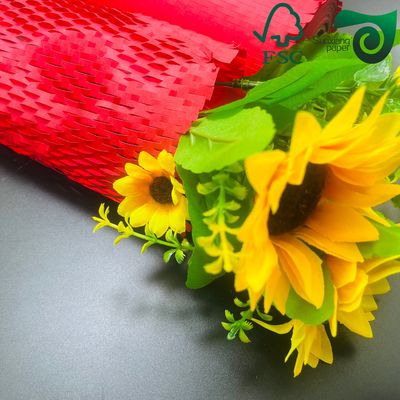 FSC 50gsm Red  Honeycomb Paper Wrap  Eco Friendly Cushioning For E Commerce Fragile Items
