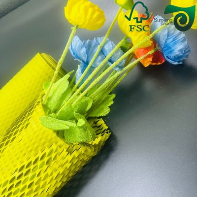 FSC 80gsm Brown Honeycomb Paper Wrap Eco Cushion For E Commerce Fragile Items