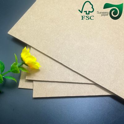 Virgin Pulp Brown Coated Kraft Paper 250gsm 300gsm For Food Grade Packaging Boxes