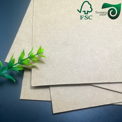 FSC Brown White Uncoated Kraft Board 300gsm 400gsm For Food Box Packaging
