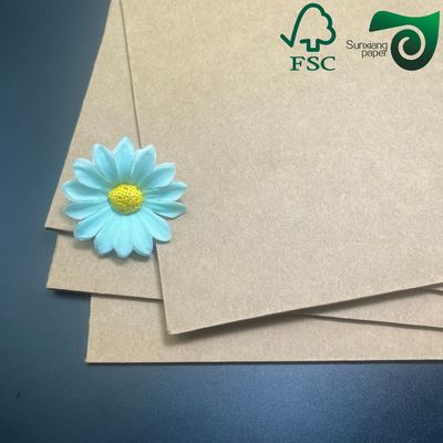 FSC Food Grade Brown Kraft Board 200gsm 450gsm For Shoe Box Packaging Boxes