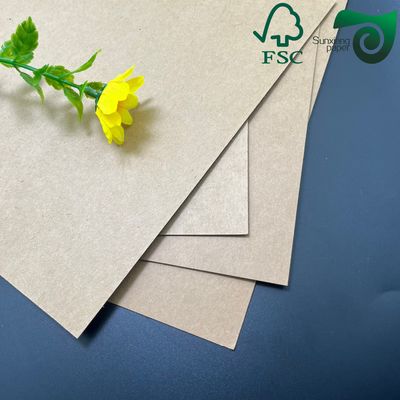 FSC 250gsm 350gsm Uncoated Brown Virgin Kraft Paper For Packaging Boxes