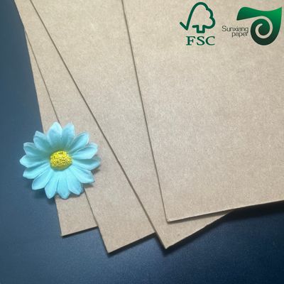 FSC Food Grade Brown Kraft Board 200gsm 450gsm For Shoe Box Packaging Boxes