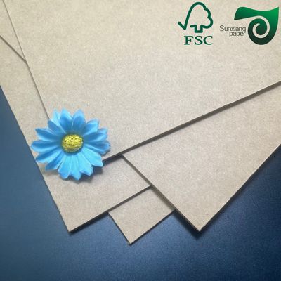 FSC Brown White Uncoated Kraft Board 300gsm 400gsm For Food Box Packaging