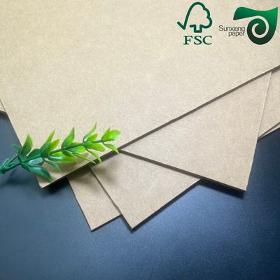 FSC Food Grade Brown Kraft Board 200gsm 450gsm For Shoe Box Packaging Boxes