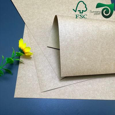 FSC Certified Food Grade 350gsm Brown Kraft Board For Lunch Box Food Packaging