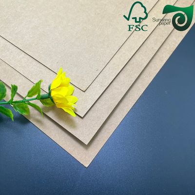 FSC Certified Food Grade 350gsm Brown Kraft Board For Lunch Box Food Packaging
